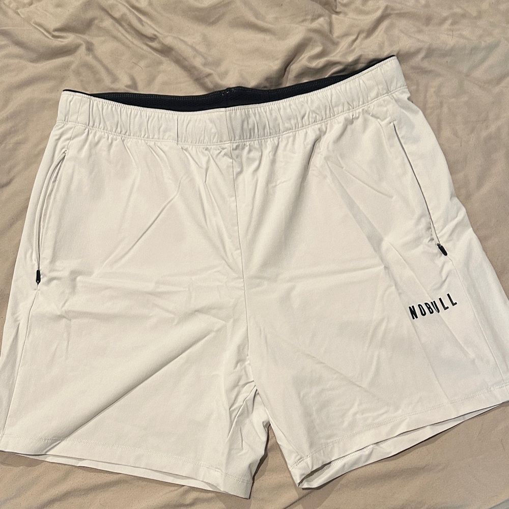 NOBULL Men's white Athletic Shorts